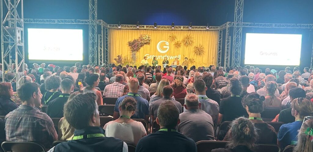 A full "Big Top" tent at Groundswell